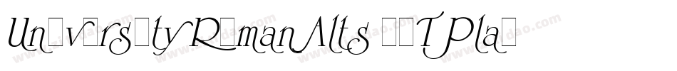 University Roman Alts LET Plain1.0字体转换